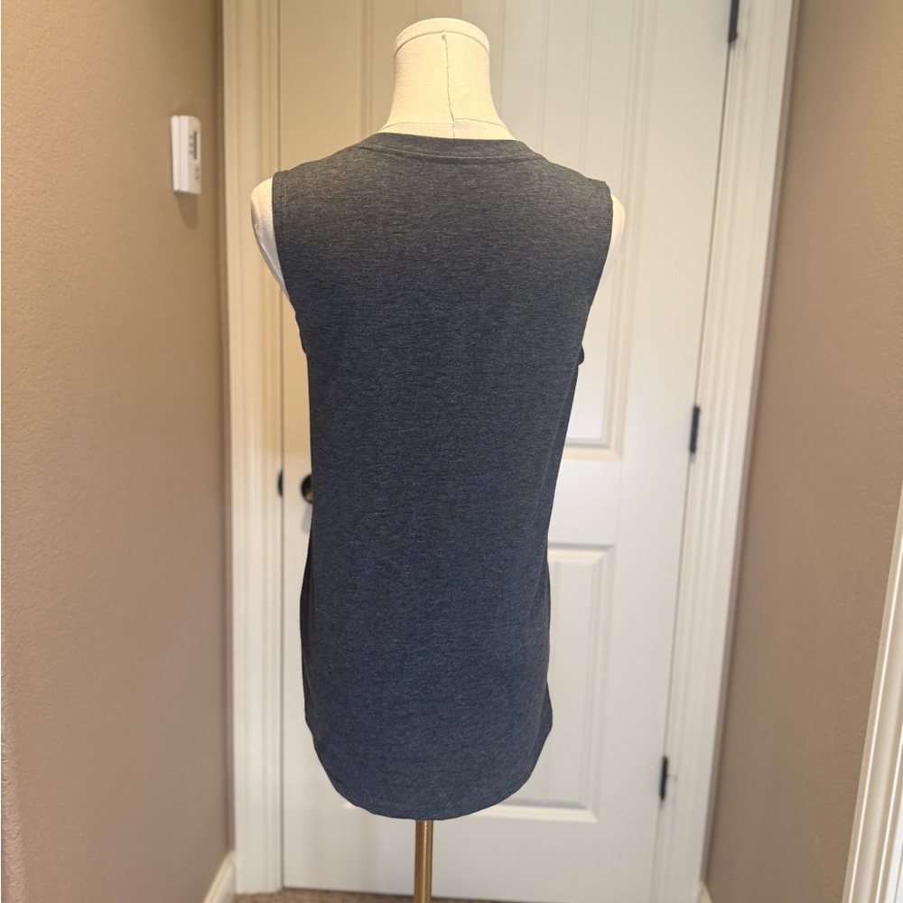 Gray Tank Top with Yellow Sunshine and Whiskey Print - Picture 3 of 3
